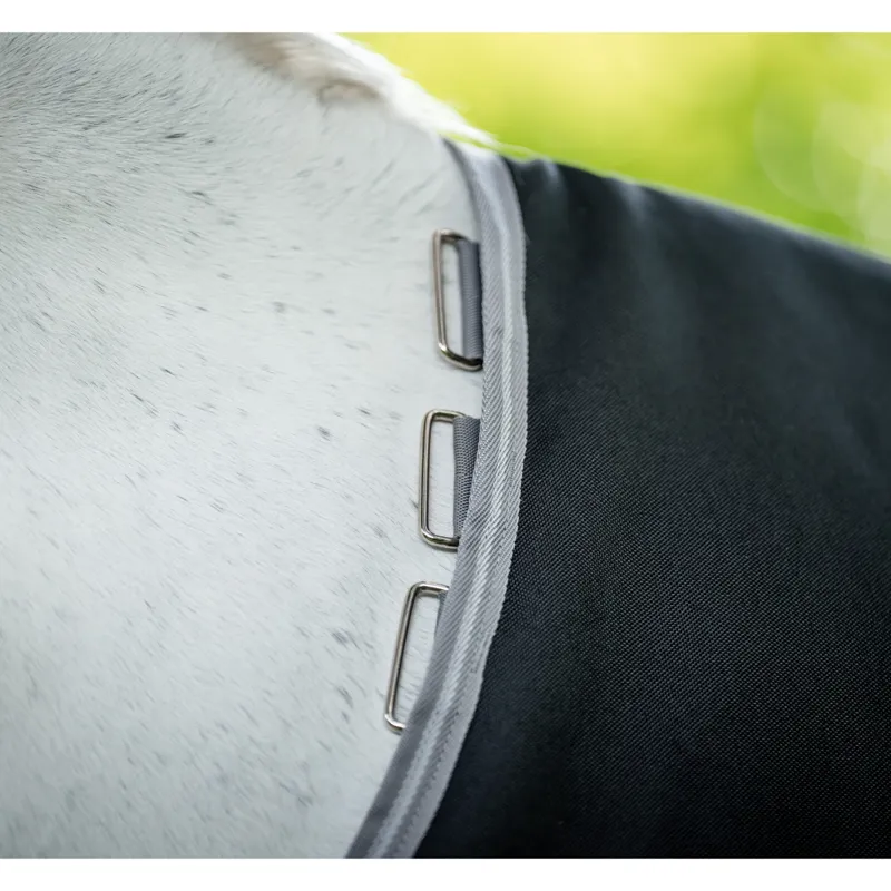 Horseware Amigo 1200D Turnout 100g - Black/Titanium Grey Silver-1