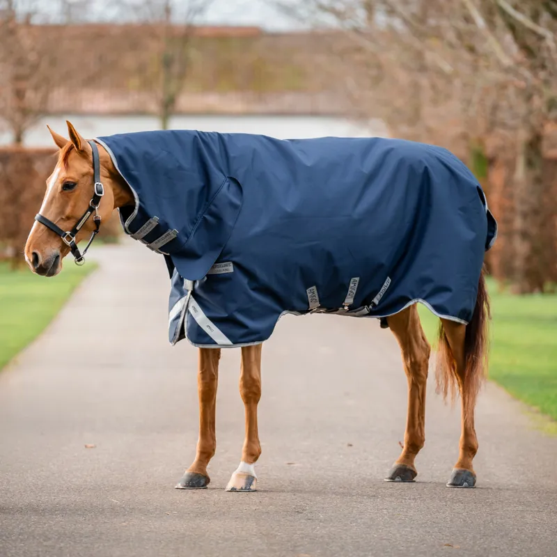 Horseware Amigo 1200D integrated Turnout Rug 0g - Navy/Titanium Grey Silver