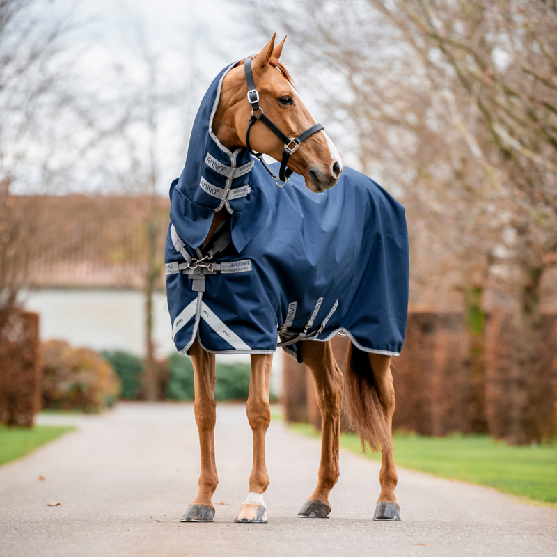 Horseware Amigo 1200D integrated Turnout Rug 0g - Navy/Titanium Grey Silver-3