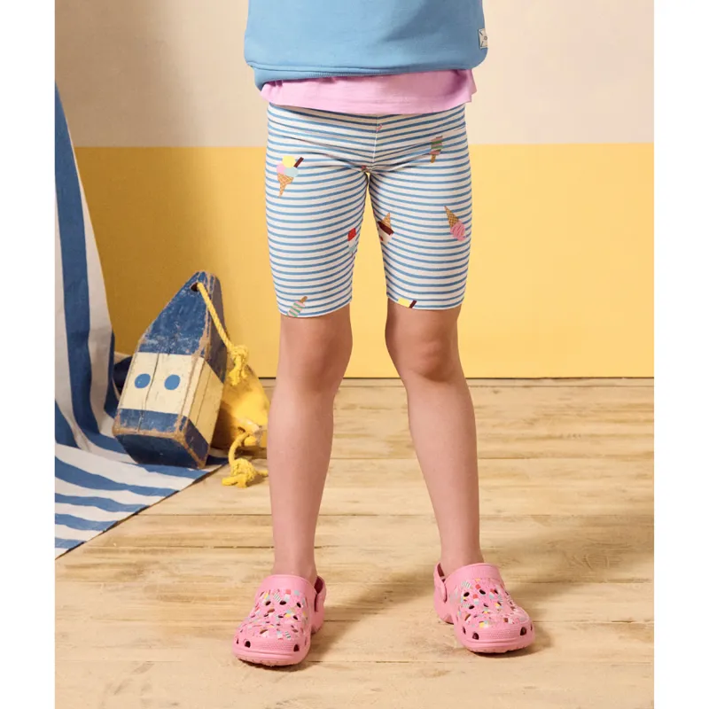 Joules Kids Cartwheel Pack Of Two Cycling Shorts - Ice Cream-2