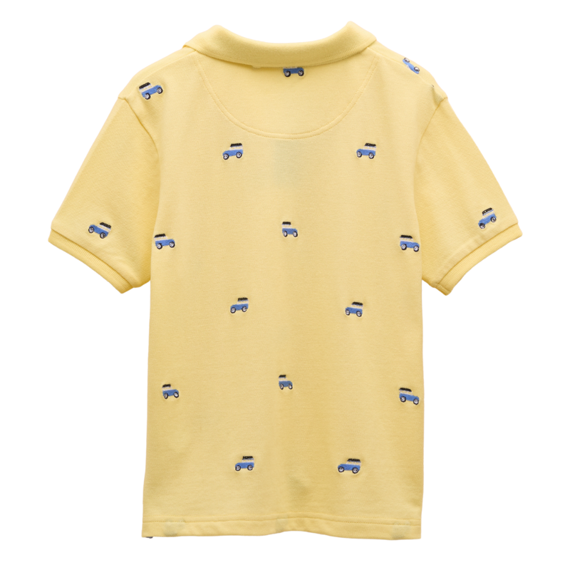 Joules Kids' Woody Polo Shirt - Yellow Embroidered-1