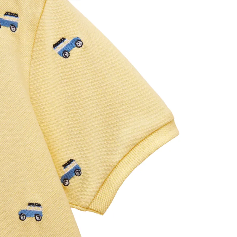 Joules Kids' Woody Polo Shirt - Yellow Embroidered-2