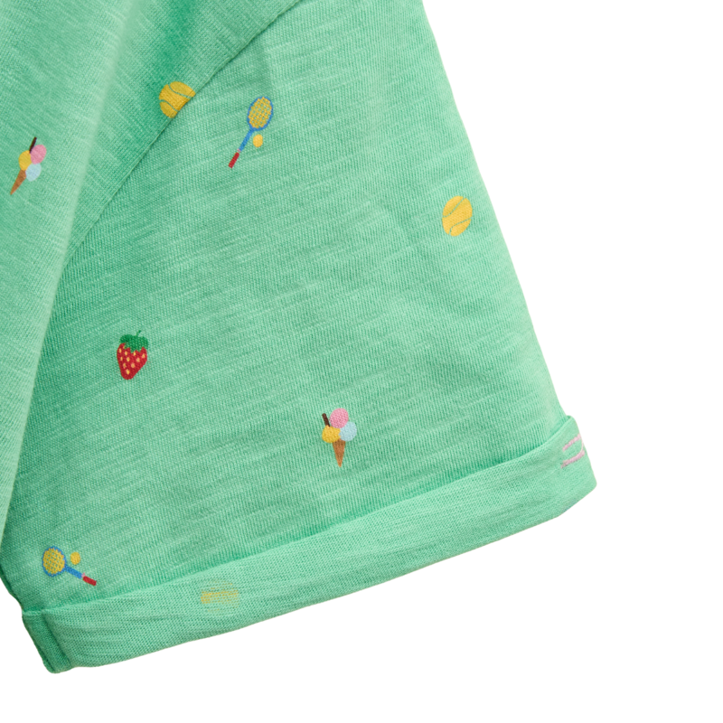 Joules Kids' Fun Days Tennis Print T-Shirt - Green-4