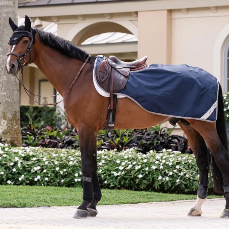 Horseware Amigo Ripstop Exercise Sheet - Navy/Titanium Grey