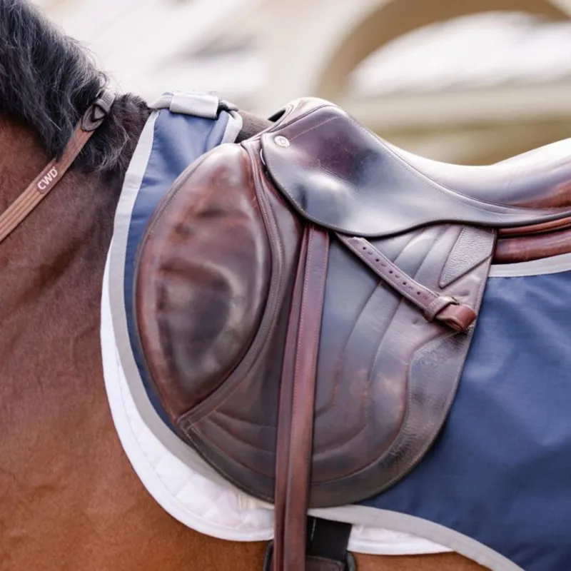 Horseware Amigo Ripstop Exercise Sheet - Navy/Titanium Grey-1