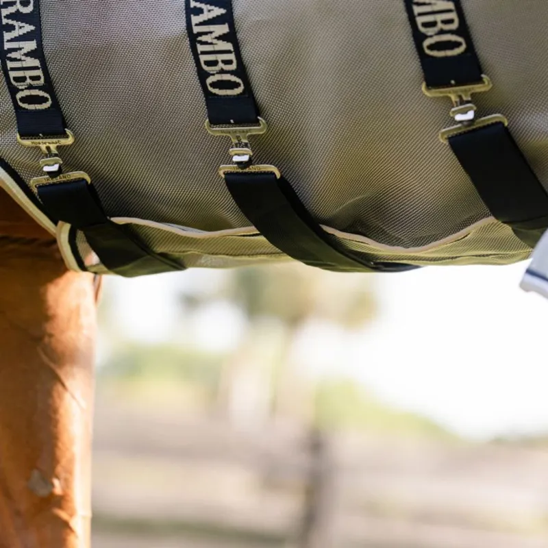 Horseware Rambo Protector Fieldsafe Plus Fly Sheet - Silver/Navy White beige-2
