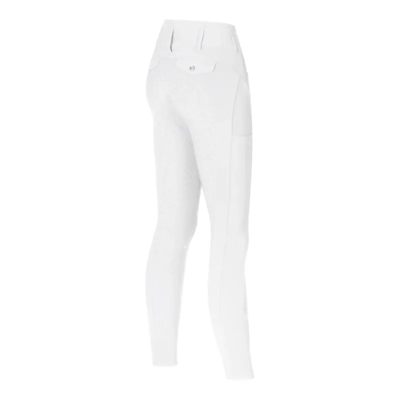 Kingsland KLKimi Ladies A Shape Mid Waist F-Grip Breeches - White-1