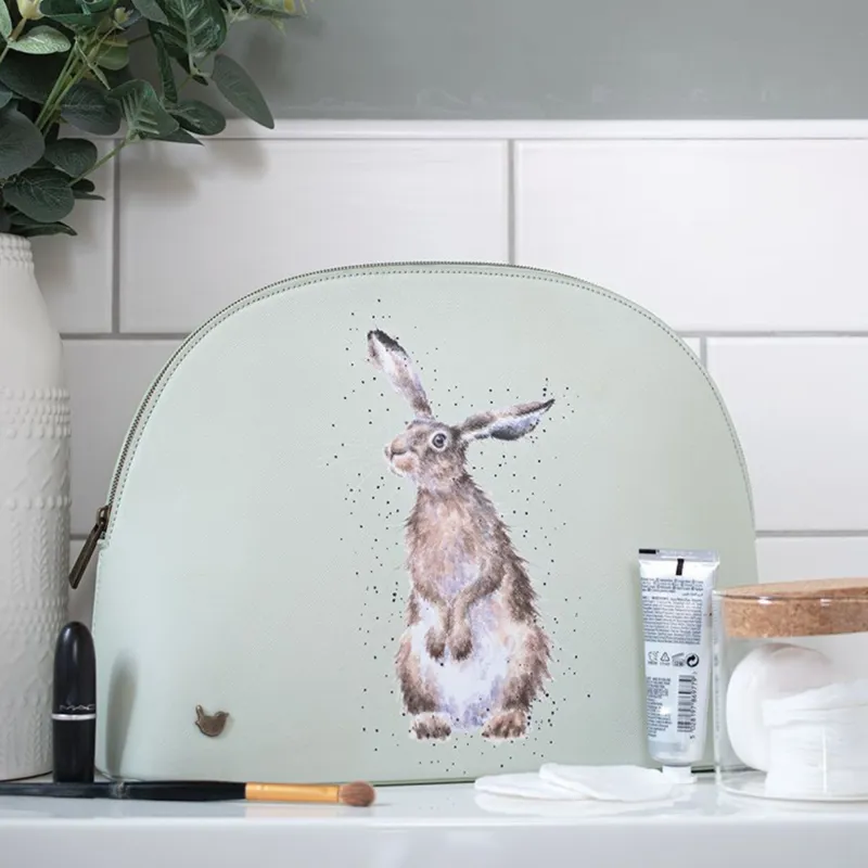 Wrendale Designs Large Hare Cosmetic Bag - Hare and the Bee-3