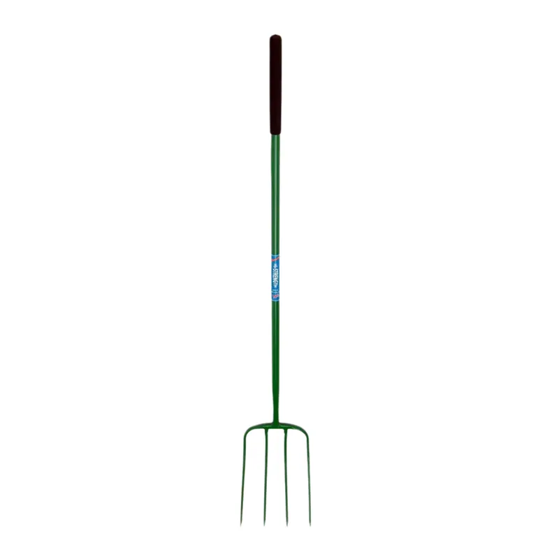 Fyna-Lite Manure Fork - 4 Prong - Long Handle - Green