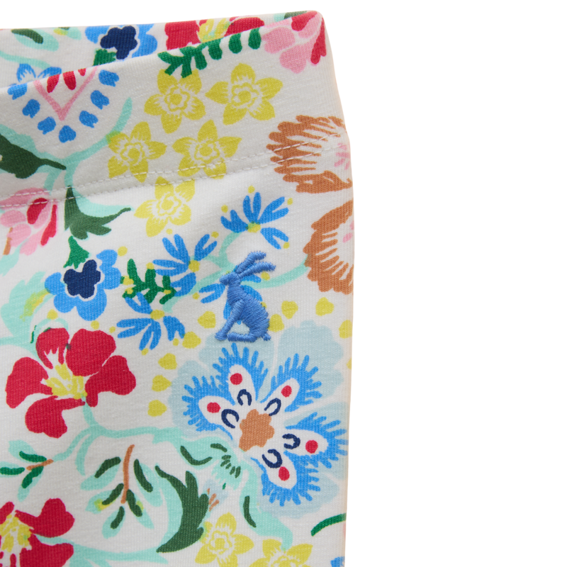 Joules Kids Cartwheel Pack Of Two Cycling Shorts - Cream Floral-5