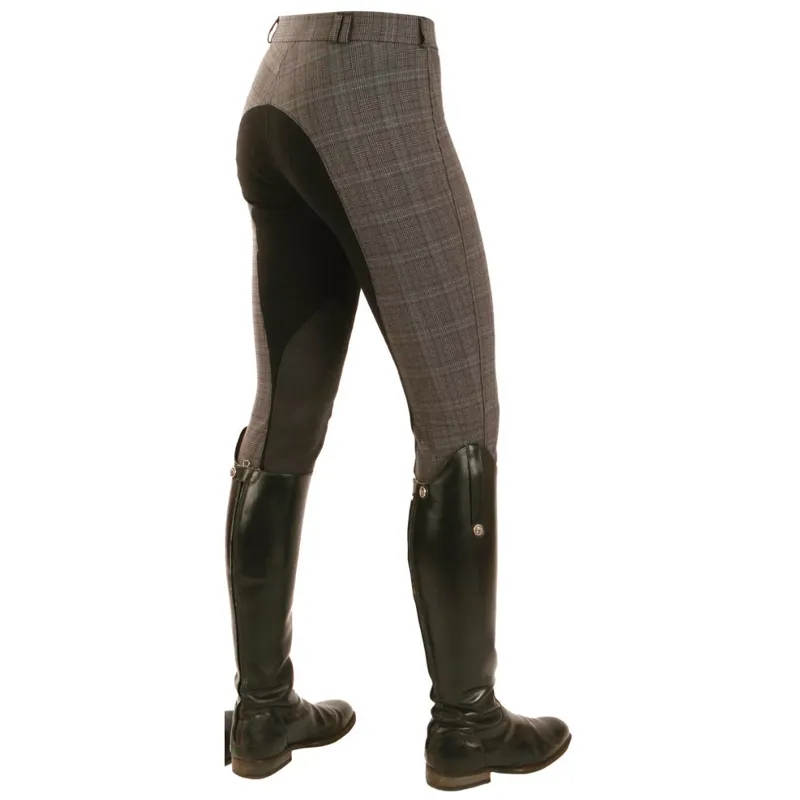Mark Todd Ladies Plaid Breeches - Grey