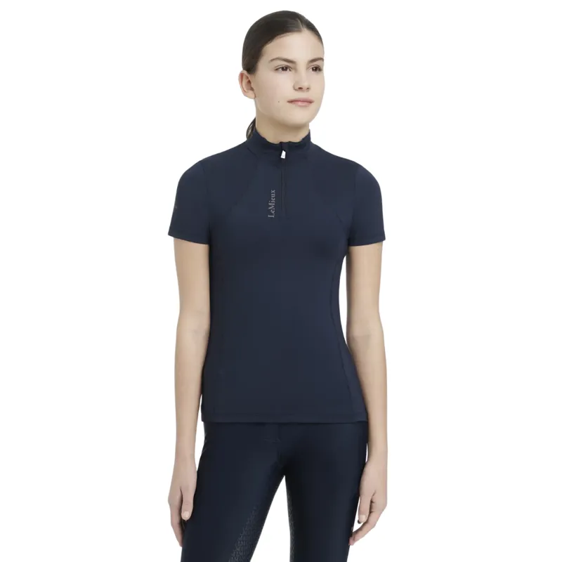LeMieux Young Rider Classique Short Sleeve Base Layer - Navy