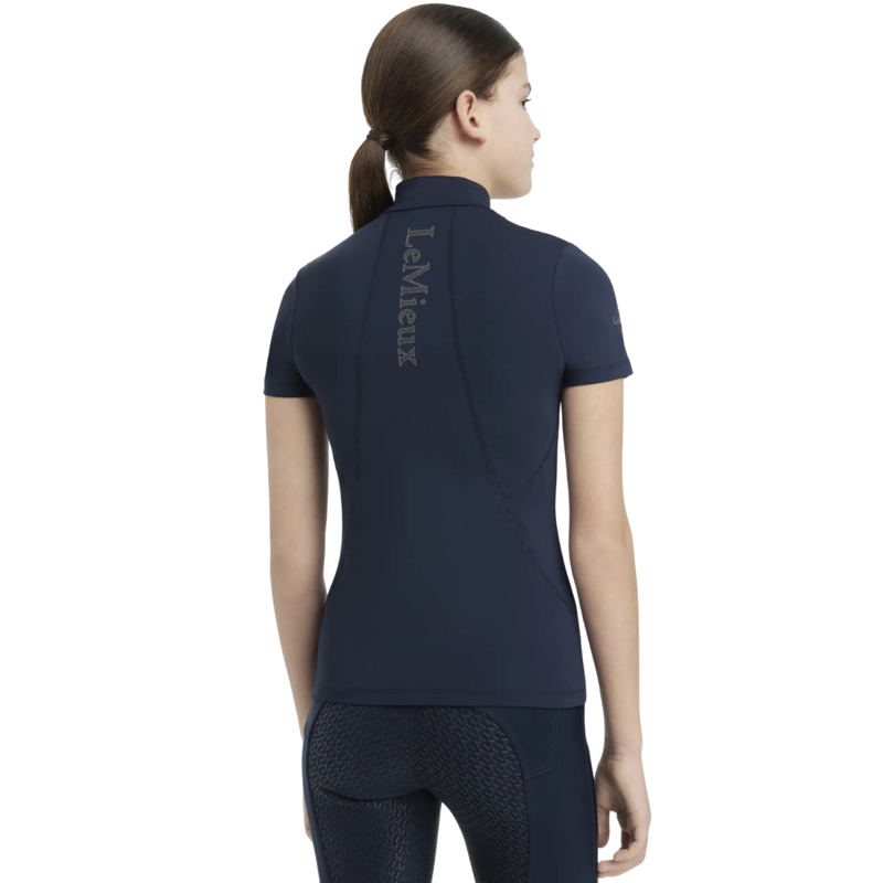 LeMieux Young Rider Classique Short Sleeve Base Layer - Navy-1