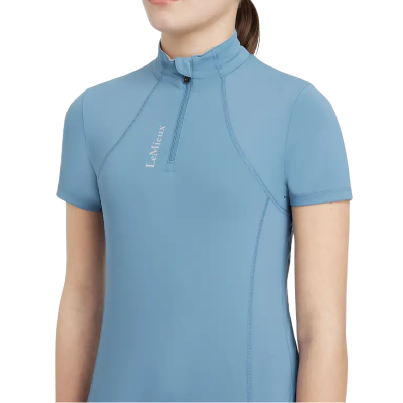 LeMieux Young Rider Classique Short Sleeve Base Layer - Ice Blue-2