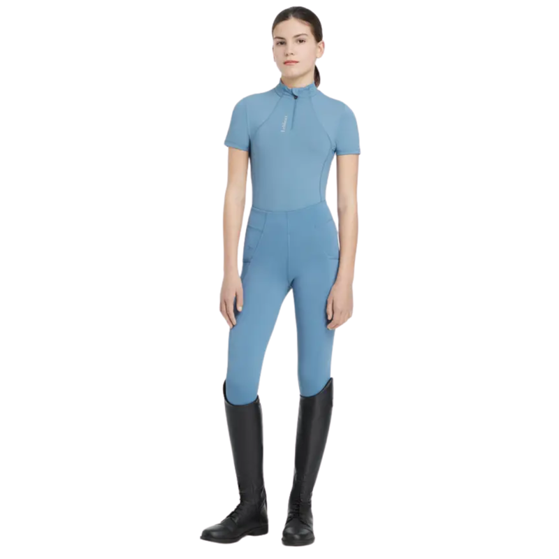 LeMieux Young Rider Classique Short Sleeve Base Layer - Ice Blue-3