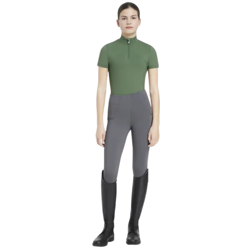 LeMieux Young Rider Classique Short Sleeve Base Layer - Hunter Green-3