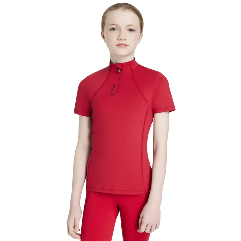 LeMieux Young Rider Classique Short Sleeve Base Layer - Chilli