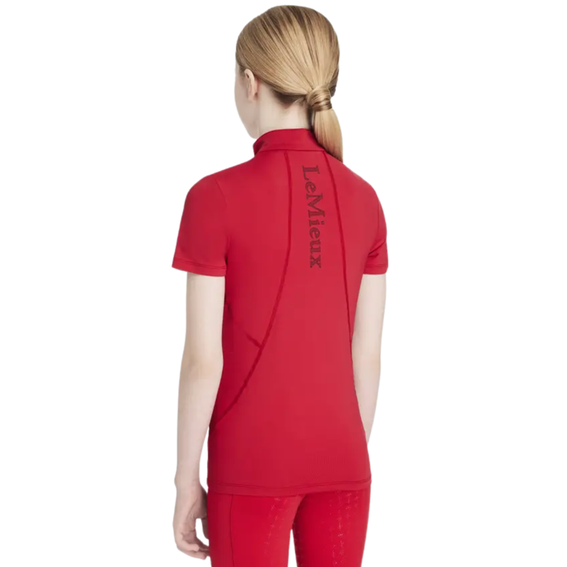 LeMieux Young Rider Classique Short Sleeve Base Layer - Chilli-1