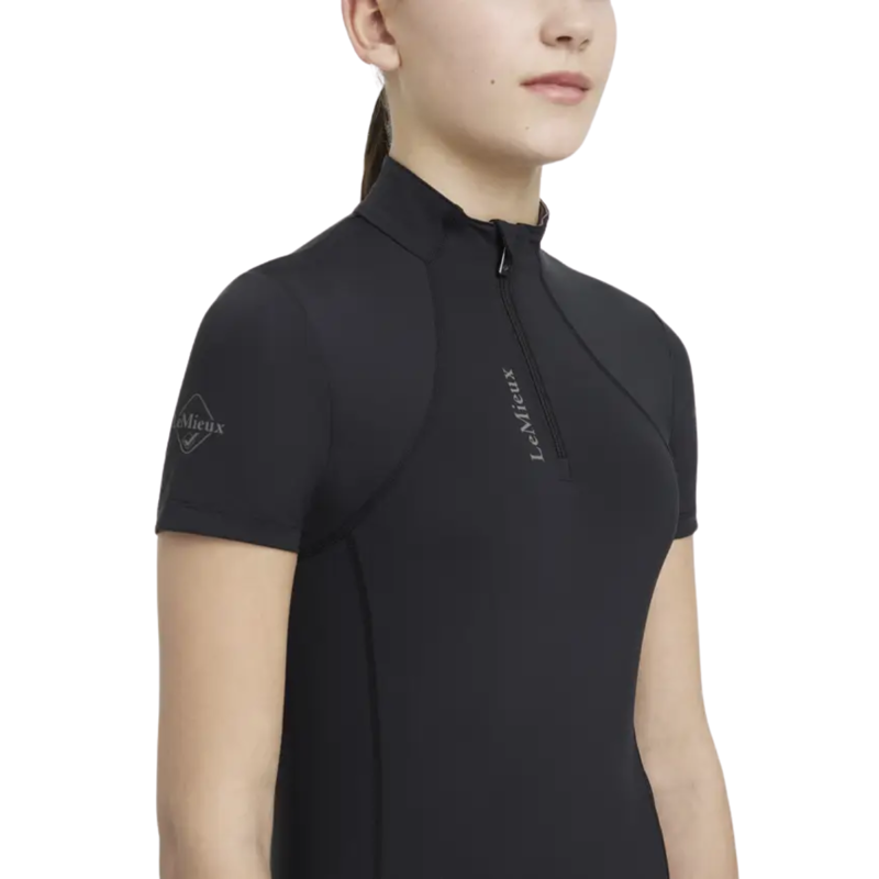 LeMieux Young Rider Classique Short Sleeve Base Layer - Black-2