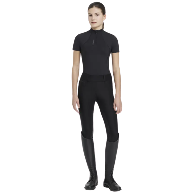 LeMieux Young Rider Classique Short Sleeve Base Layer - Black-3