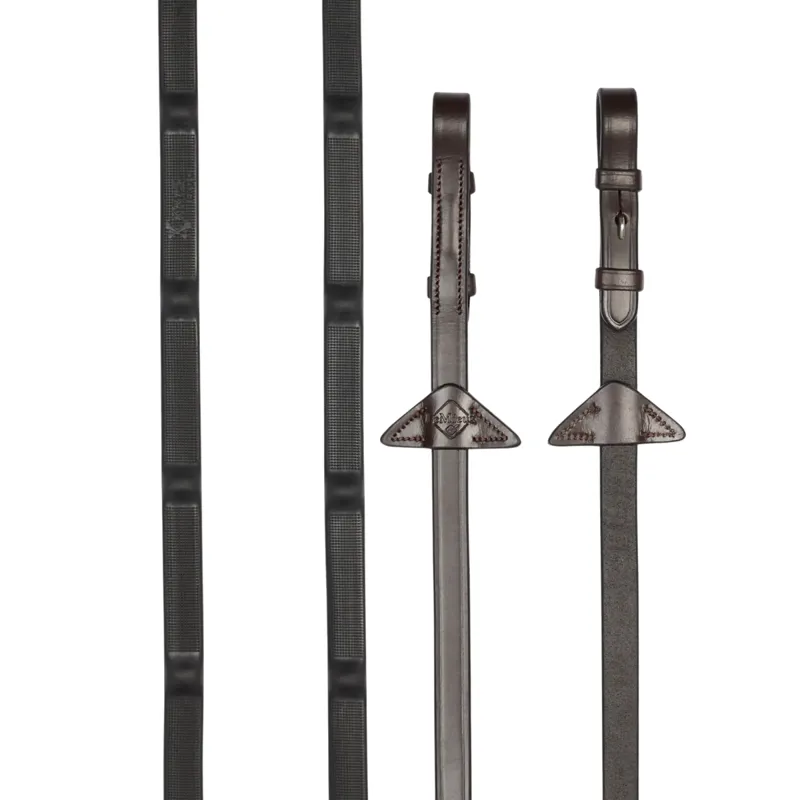 LeMieux Ergo Grip Rubber Reins - Havana