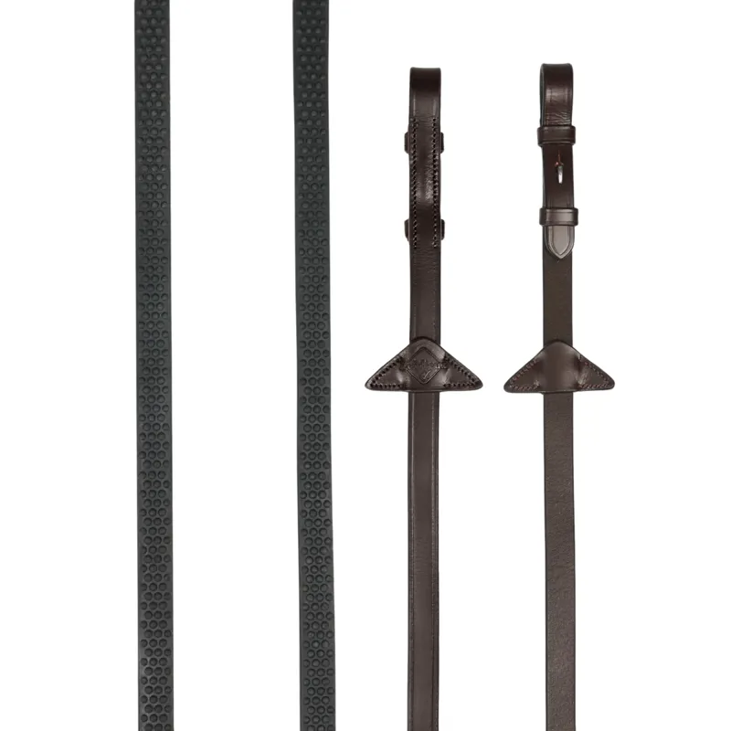 LeMieux Soft Rubber Reins - Havana/Silver