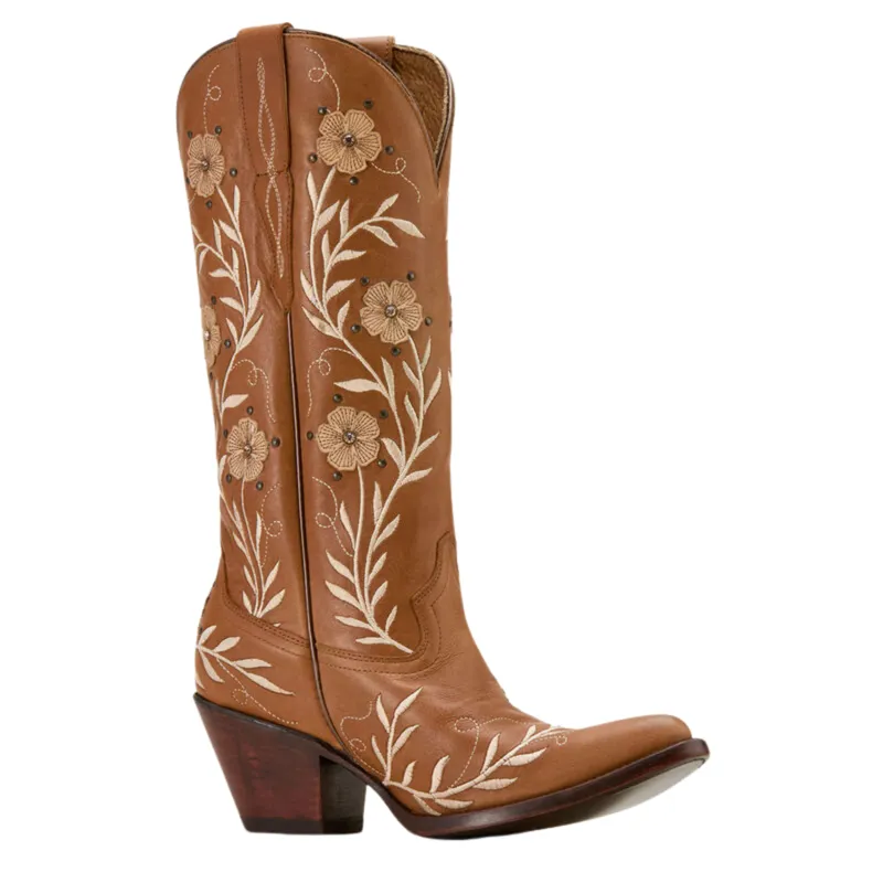 Ariat Women's Romance Western Boot - Soft Honey Tan-1