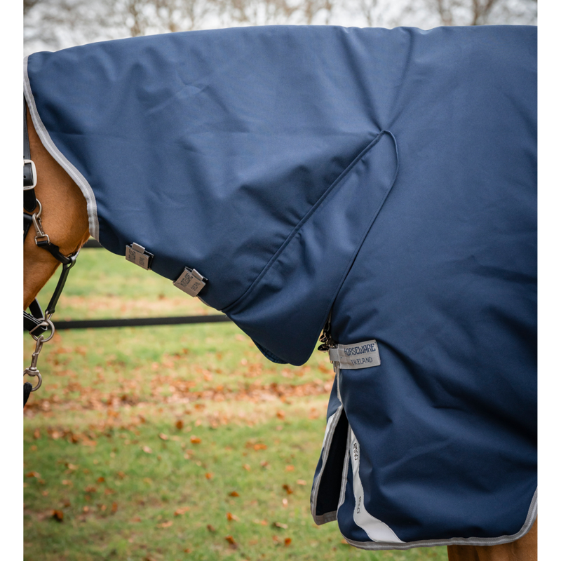 Horseware Amigo 1200D Integrated Turnout Rug 50g - Navy/Titanium Grey Silver-1