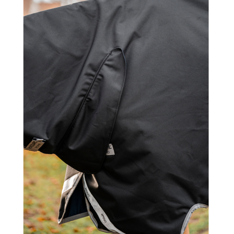 Horseware Amigo 1200D Integrated Turnout Rug 50g - Black/Titanium Grey Silver-2