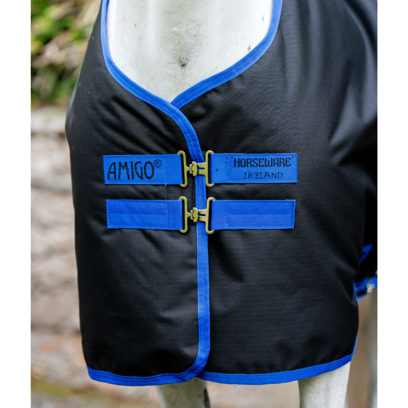Horseware Amigo Ripstop 900D Pony Turnout Rug 0g - Black/Classic Blue-1