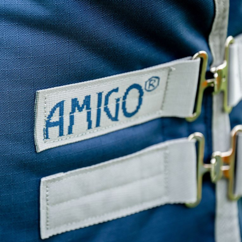 Horseware Amigo Ripstop 900D Turnout Rug 200g - Navy/Titanium-2