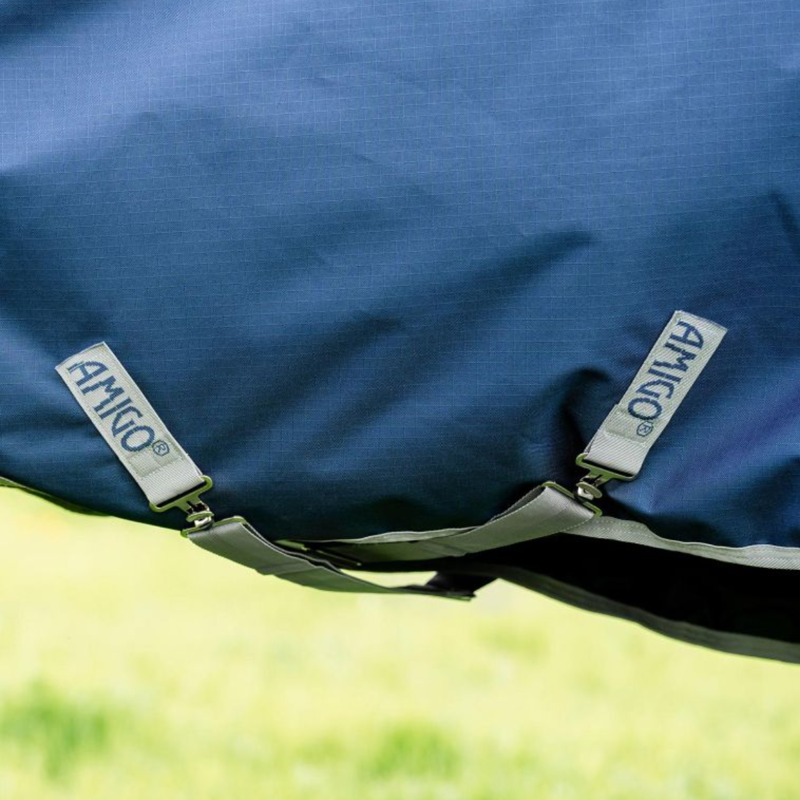 Horseware Amigo Ripstop 900D Turnout Rug 200g - Navy/Titanium-4