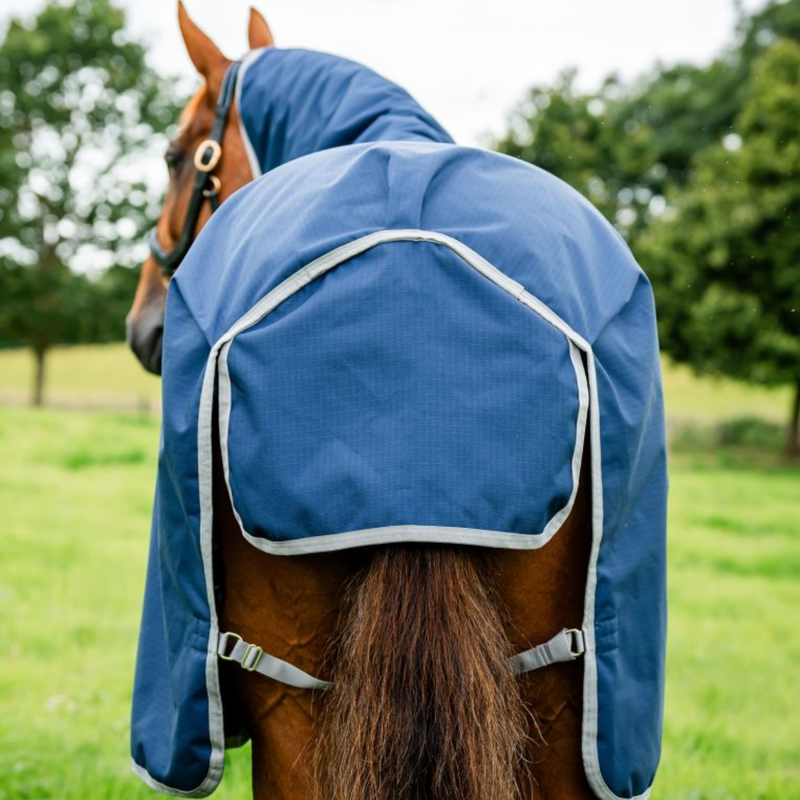 Horseware Amigo Ripstop 900D Turnout Rug 200g - Navy/Titanium-5