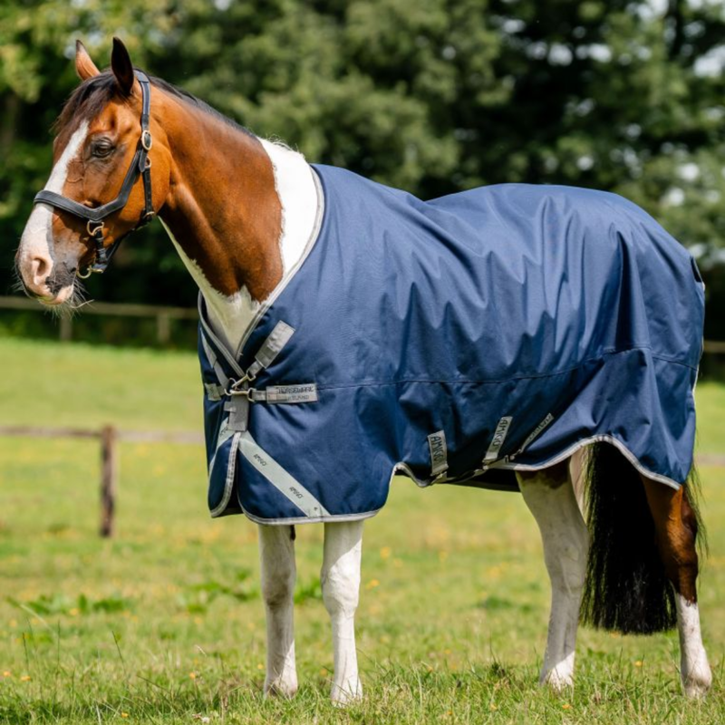 Horseware Amigo 1200D XL Turnout Rug 50g - Navy/Titanium Grey Silver