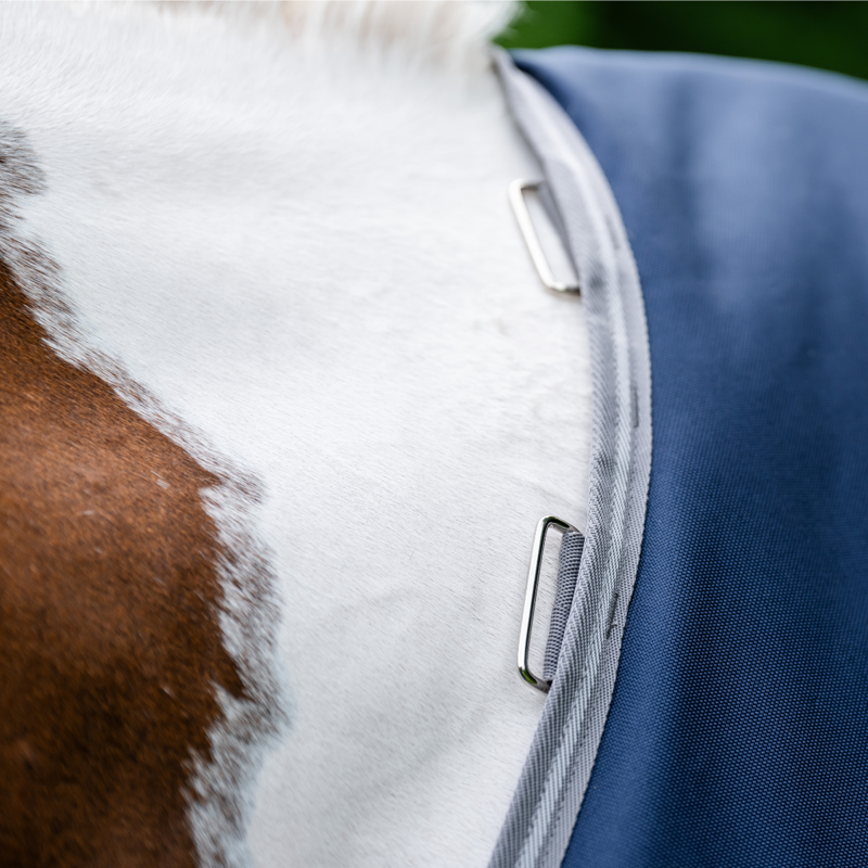 Horseware Amigo 1200D XL Turnout Rug 150g - Navy/Titanium Grey Silver-2
