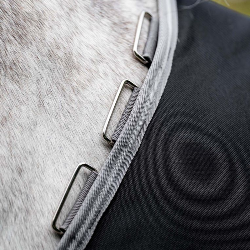 Horseware Amigo 1200D XL Turnout Rug 50g - Black/Titanium Grey Silver-2