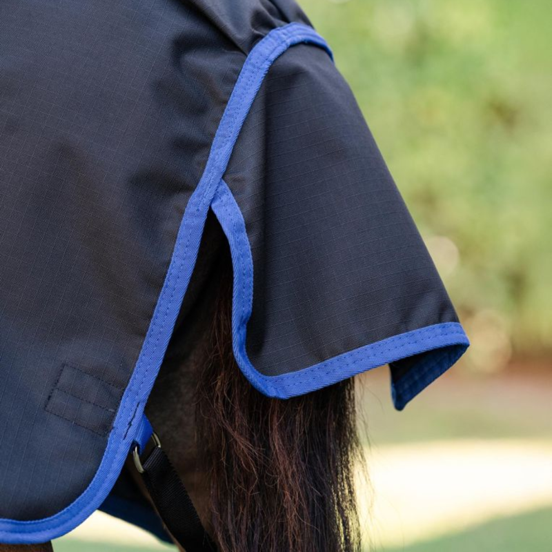 Horseware Amigo Ripstop 0g 900D Plus Petite Turnout Rug - Black/Classic Blue-4