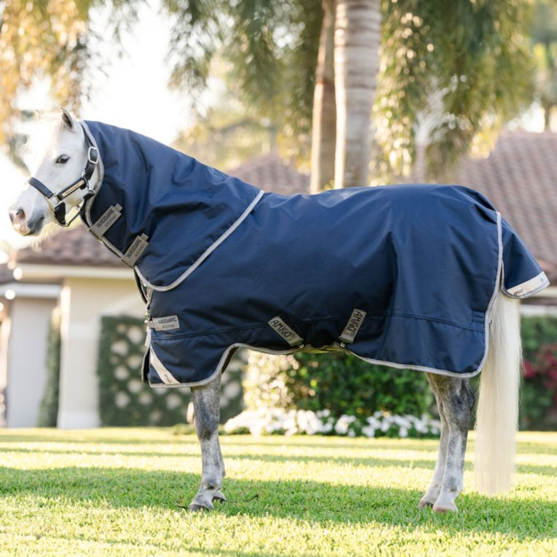 Horseware Amigo 250g 1200D Plus Pony Turnout Rug - Navy/Titanium Grey Silver