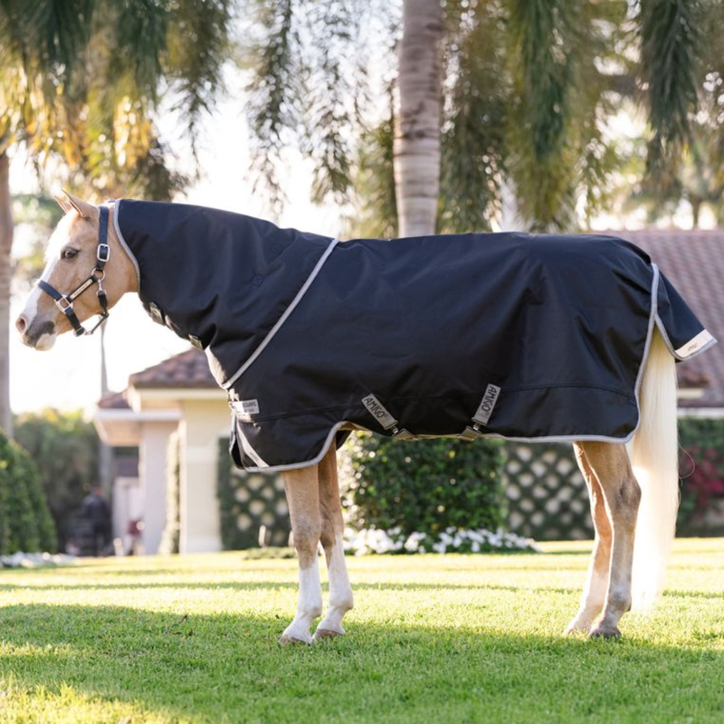 Horseware Amigo 50g  1200D Plus Pony Turnout - Black/Titanium Grey Silver