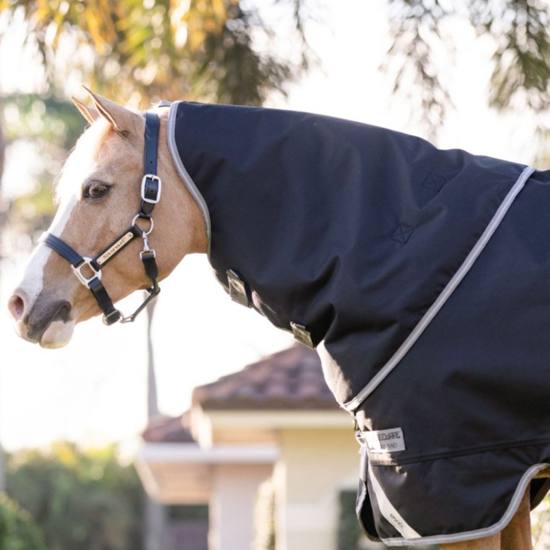Horseware Amigo 250g 1200D Plus Pony Turnout Rug - Black/Titanium Grey Silver-6