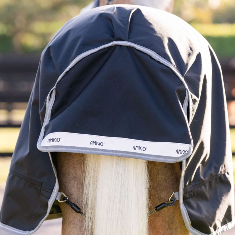 Horseware Amigo 1200D Plus Pony Turnout 0g - Black/Titanium Grey Silver-5