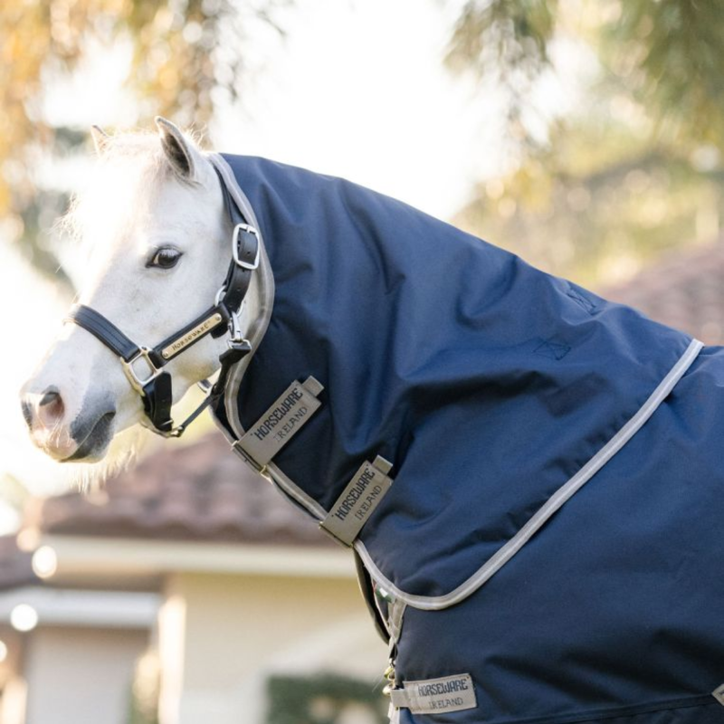 Horseware Amigo 50g  1200D Plus Pony Turnout - Navy/Titanium Grey Silver-5