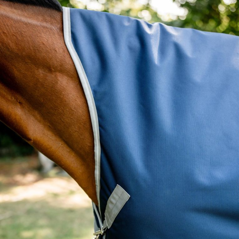 Horseware Amigo 1200D Wug Turnout Rug 50g - Navy/Titanium Grey Silver-2