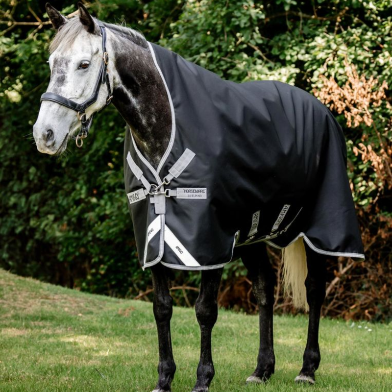 Horseware Amigo 1200D Wug Turnout Rug 50g - Black/Titanium Grey Silver