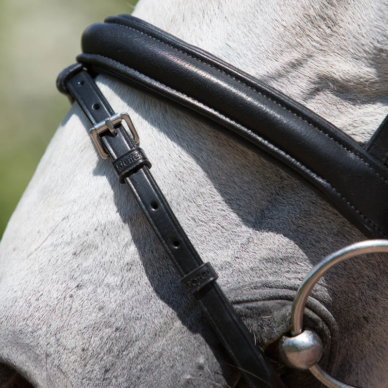 Kieffer Ultrasoft Fashion Snaffle Bridle - Black-3
