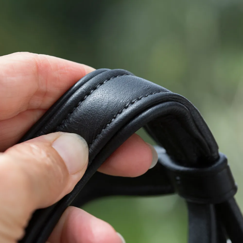 Kieffer Ultrasoft Fashion Snaffle Bridle - Black-4