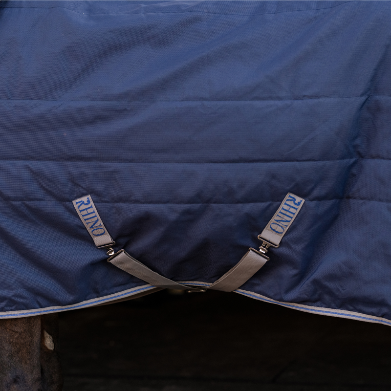 Horseware Rhino Stable Rug 100g - Navy/Titanium Grey Classic Blue-3