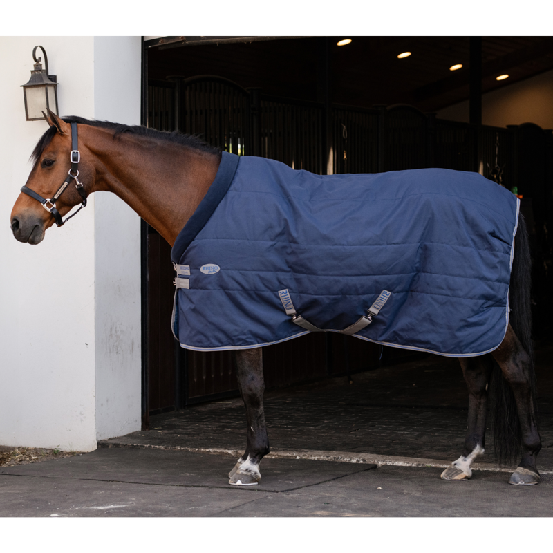Horseware Rhino Stable Rug 100g - Navy/Titanium Grey Classic Blue-6