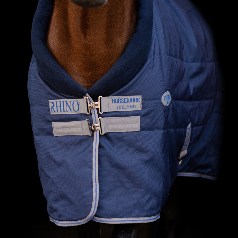 Horseware Rhino Stable Rug 100g - Navy/Titanium Grey Classic Blue-1