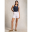 Holland Cooper High Rise Denim Short - Optic White